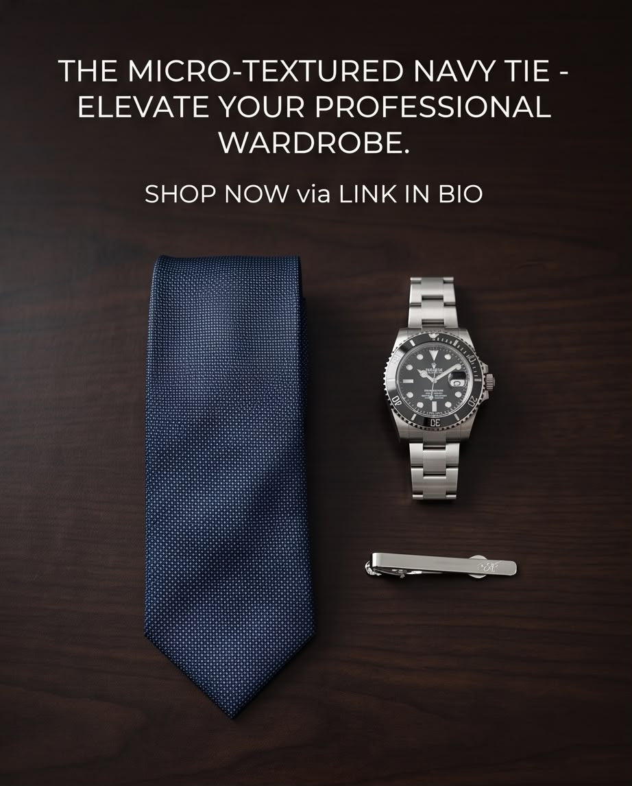 2H Navy Necktie