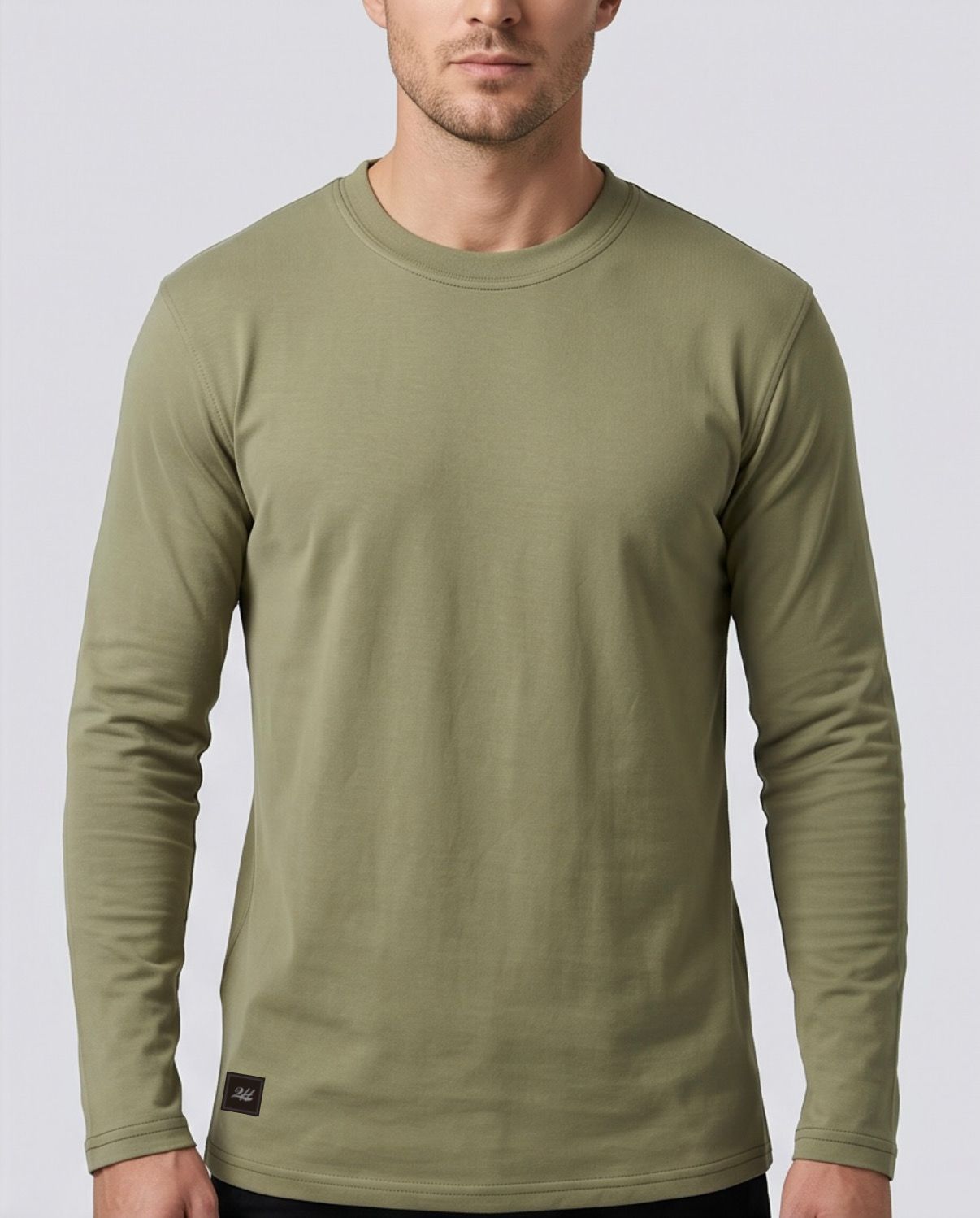2H #338761 Army long Sleeve Sweater