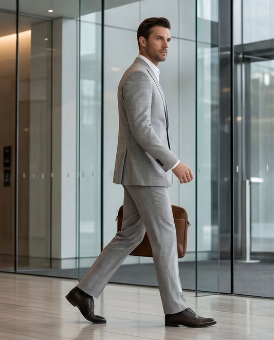 2H #118-02 Light Gray Casual Suit
