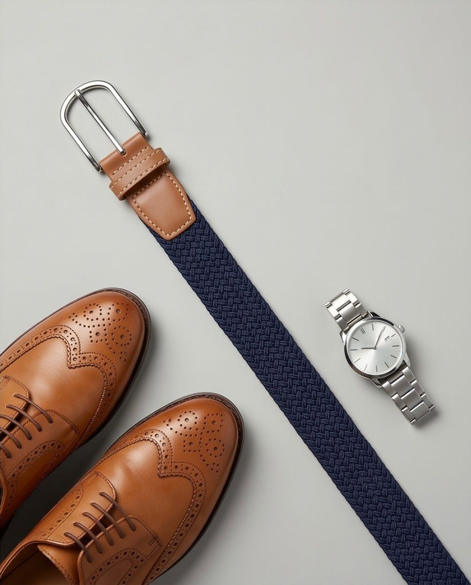 2H Navy Elastic Belt