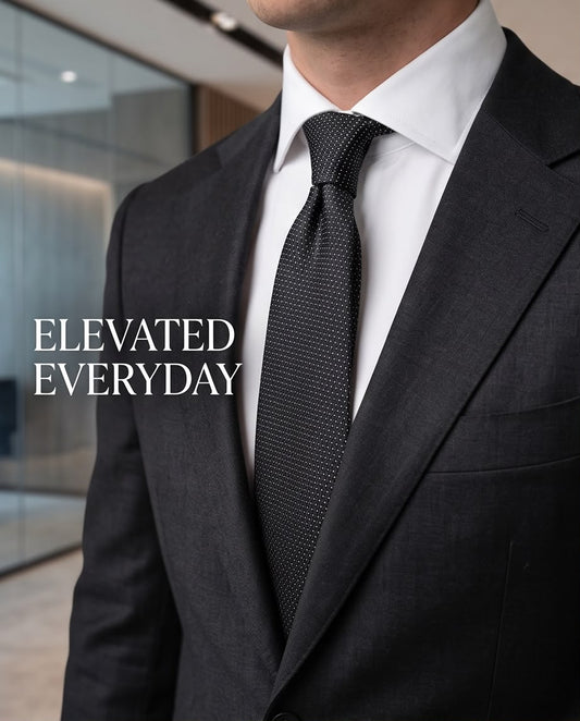 2H Black Necktie