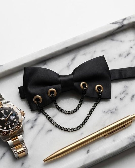 2H Black Bow Tie