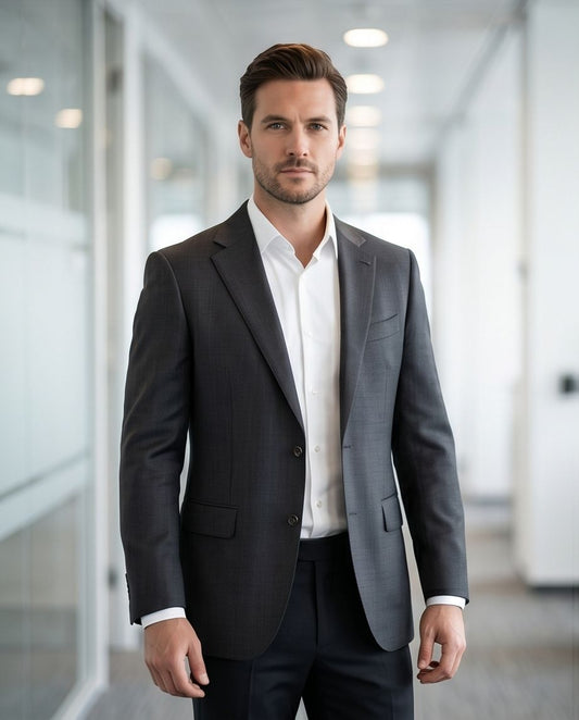 2H #1801 Charcoal Gray Casual Suit