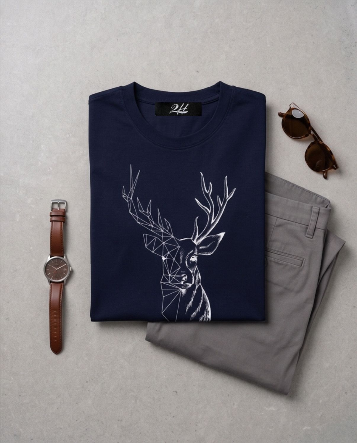 2H #0001-6 Printed T-shirt Regular Fit