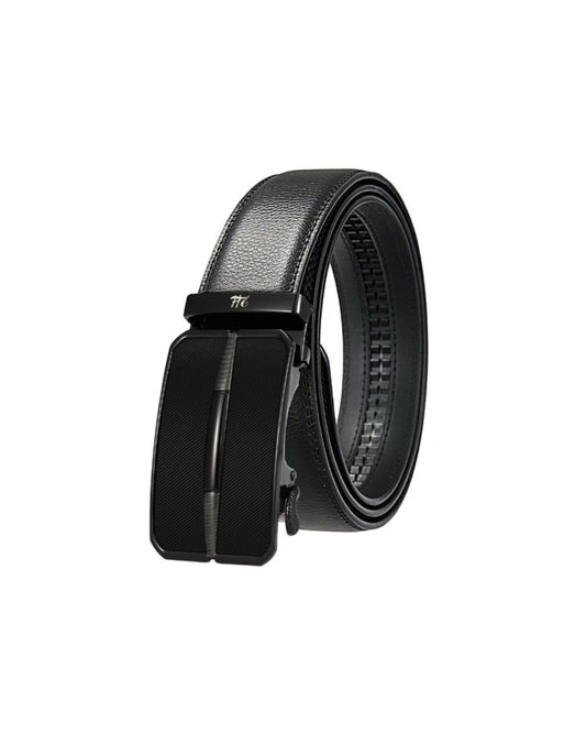 2H Automatic Sliding Buckle Leather Black