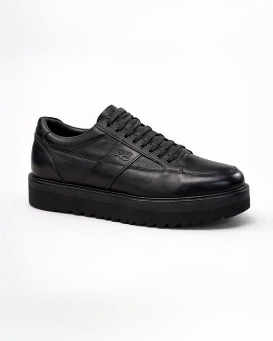 SALE! 2H #S8018-88 Genuine Leather Black Casual Shoes