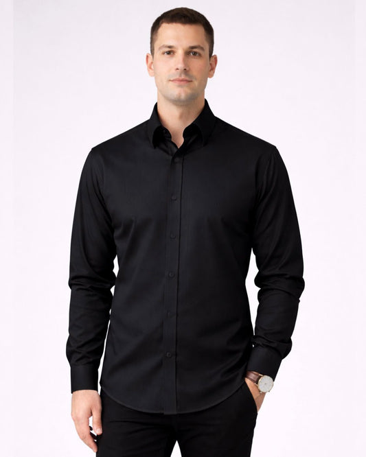 2H Snap Shirt Embossed Full Lycra Regular Fit