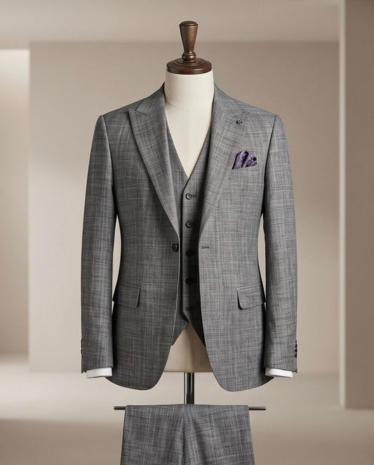 SALE! 2H #1491-07 Dark Gray Casual Suit