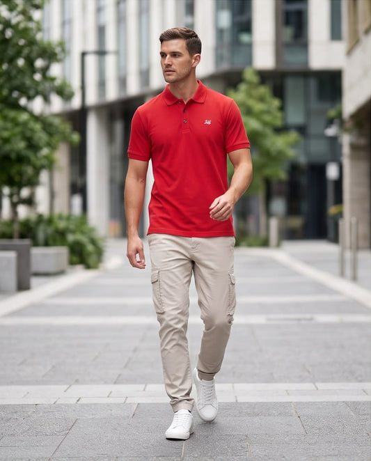 2H #CX.2101 Red Polo T-shirt