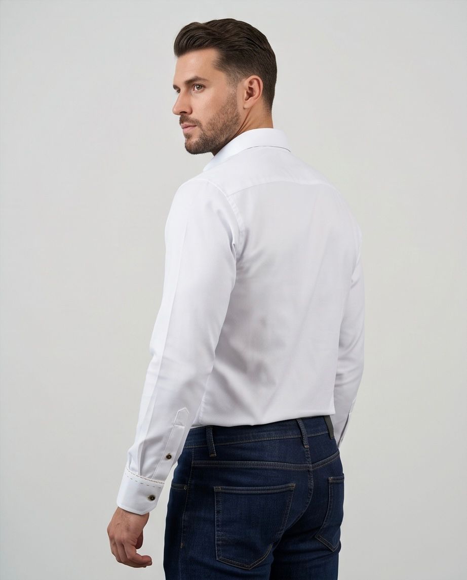 SALE! 2H White Cotton Shirt