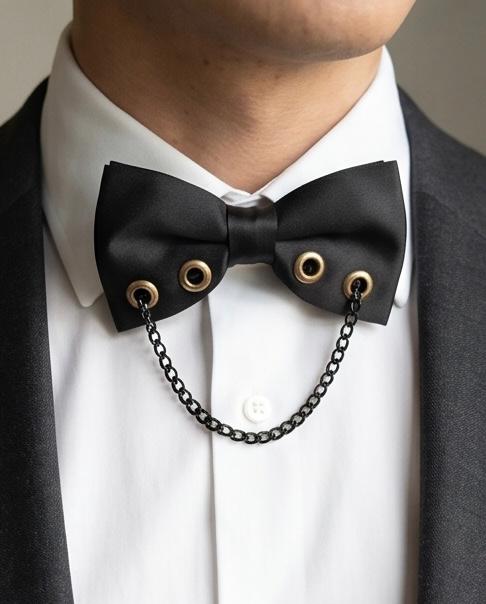 2H Black Bow Tie