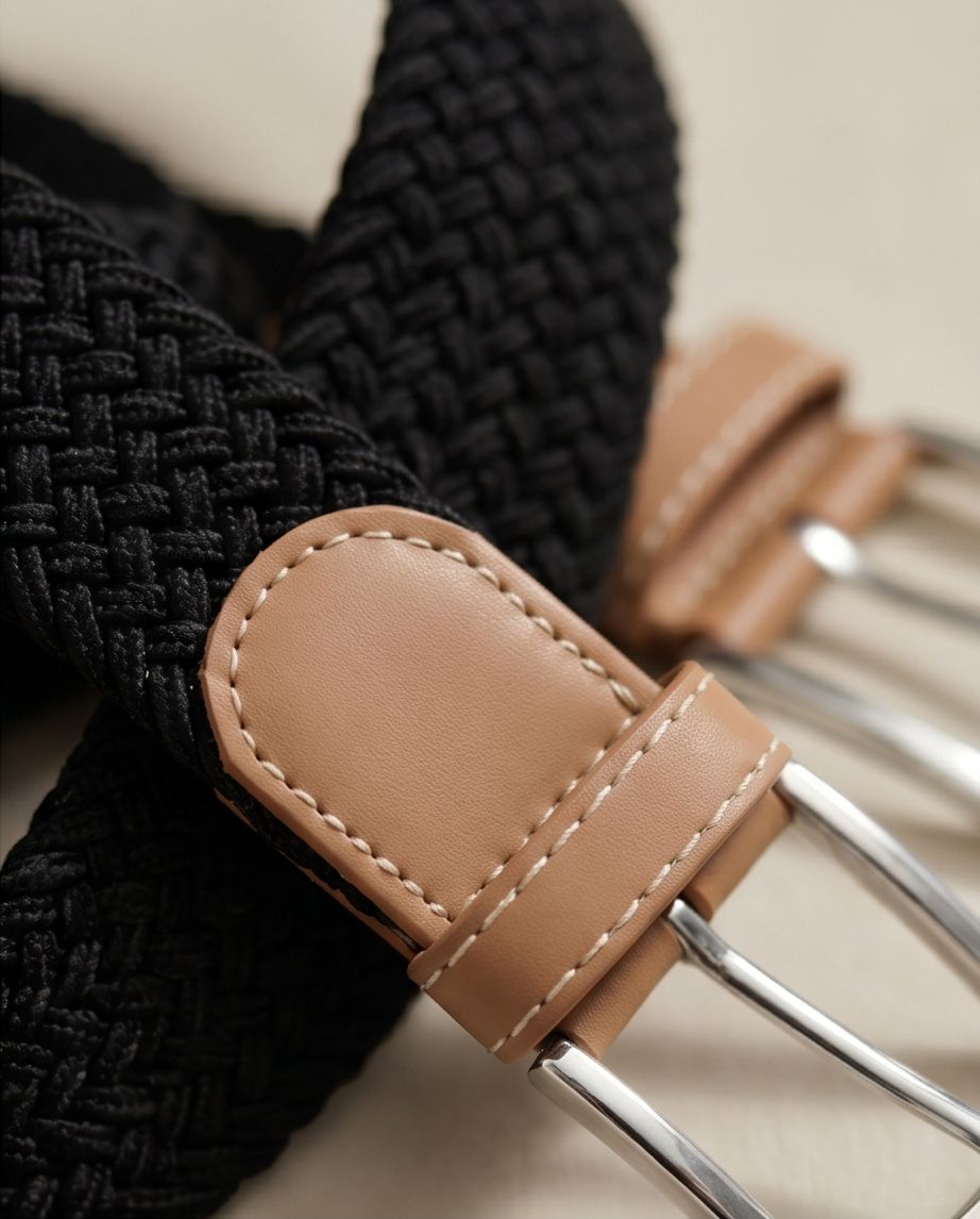 2H Black Elastic Belt