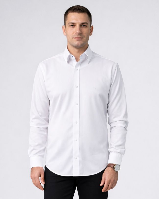 2H Snap Shirt Embossed Full Lycra Regular Fit