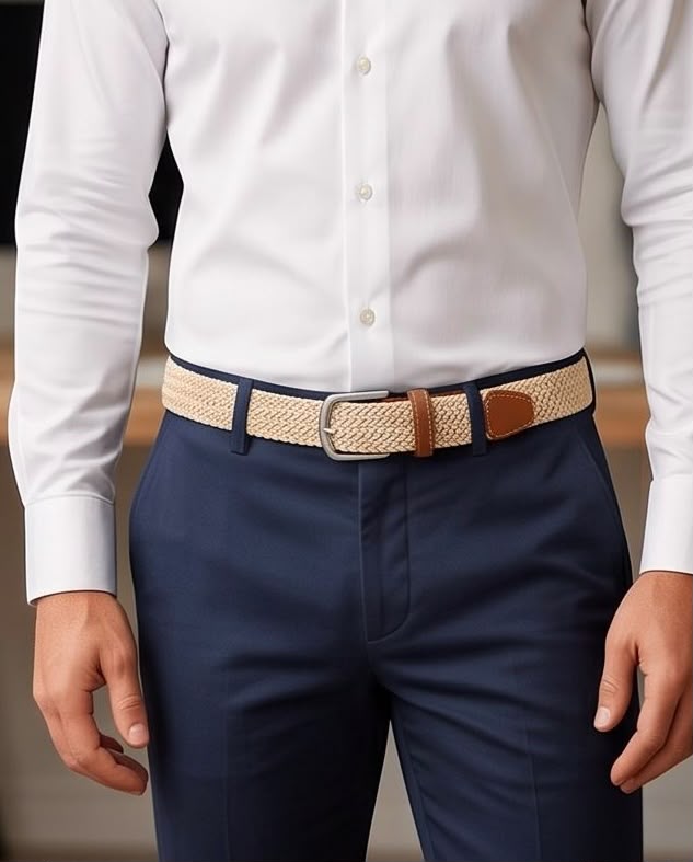 2H Beige Elastic Belt