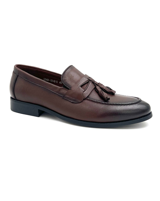 2H #D348-10-810 Brown Classic Shoes Genuine Leather