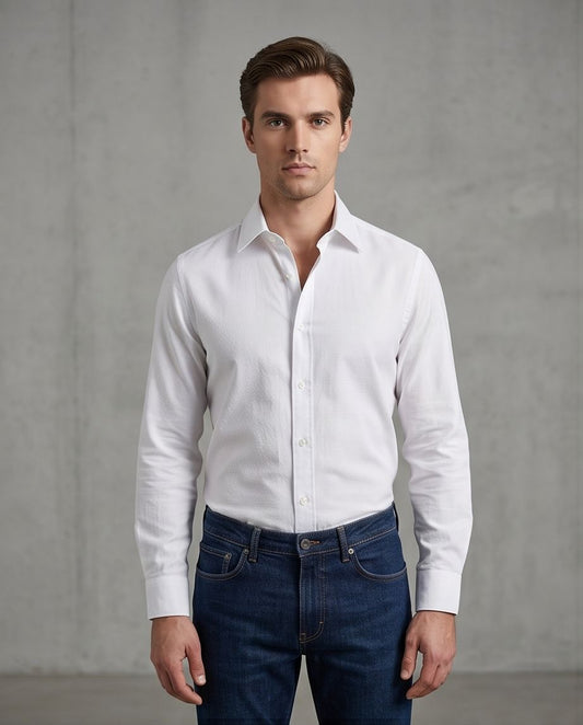 2H #180725 White printed Shirt