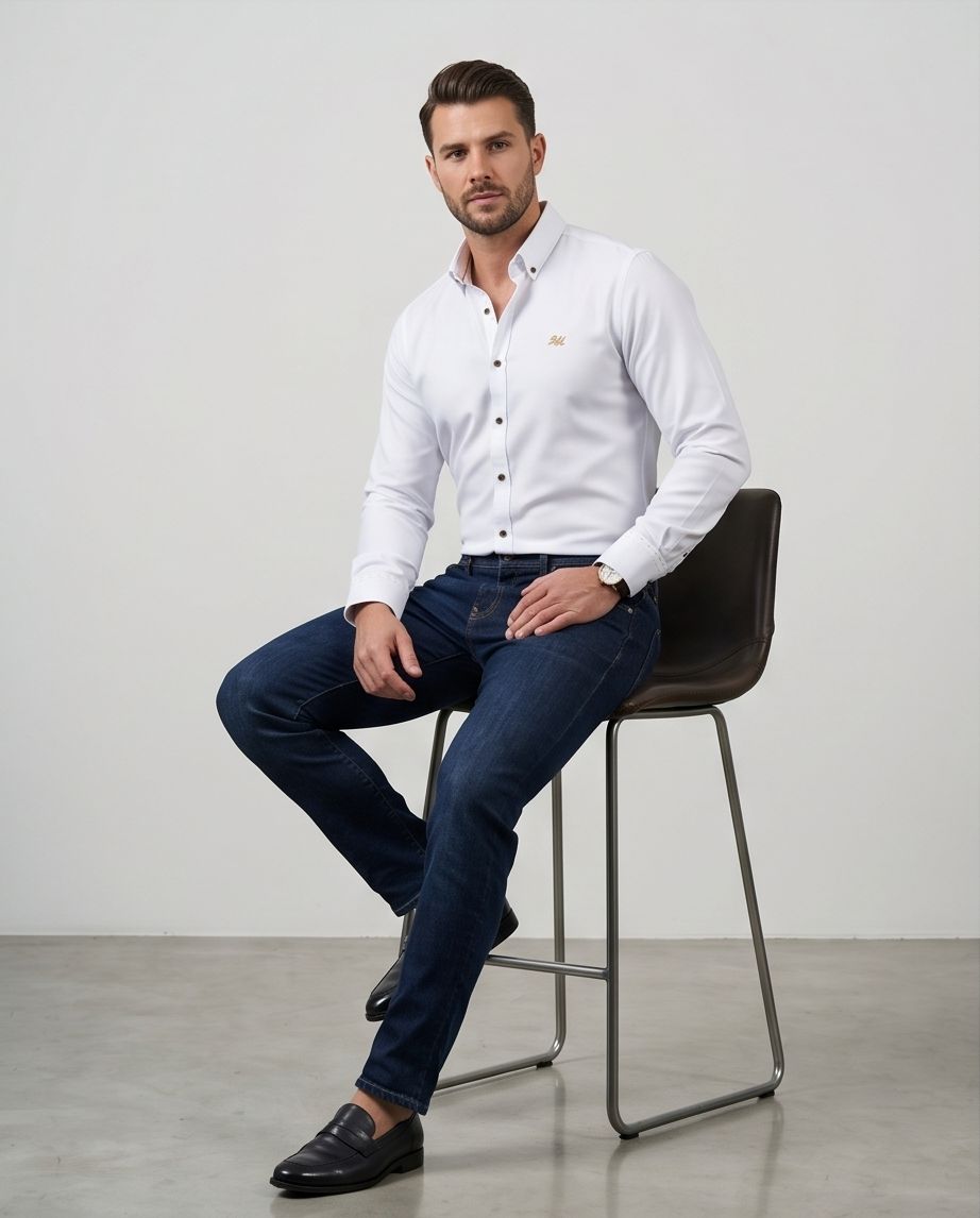 SALE! 2H White Cotton Shirt