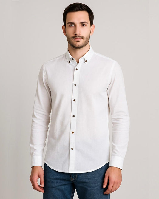 SALE! 2H White Cotton Shirt