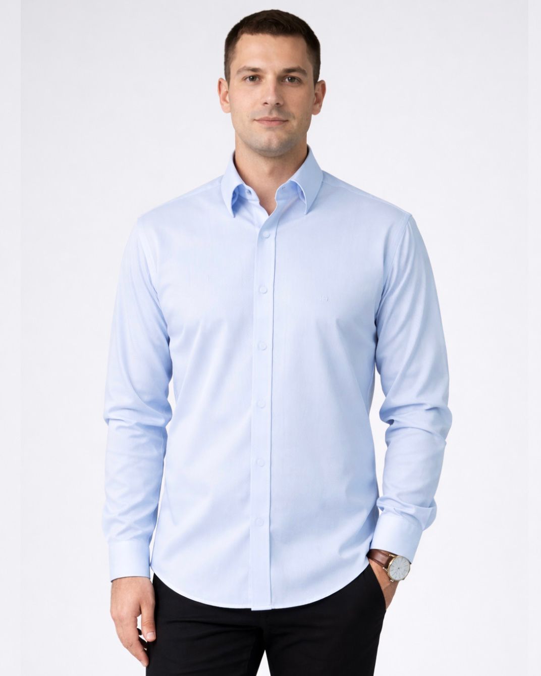 2H Snap Shirt Embossed Full Lycra Regular Fit