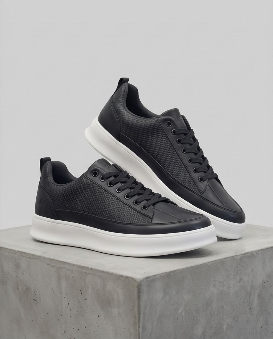 2H #09 Black Casual Shoes