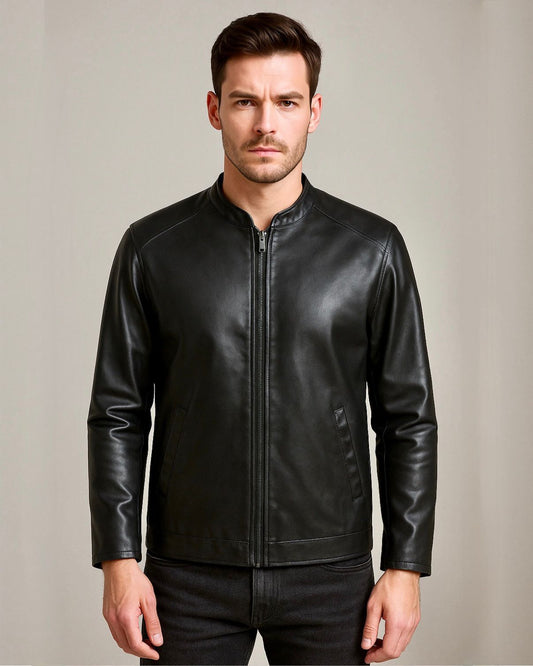 2H #6805 Black Leather Jacket