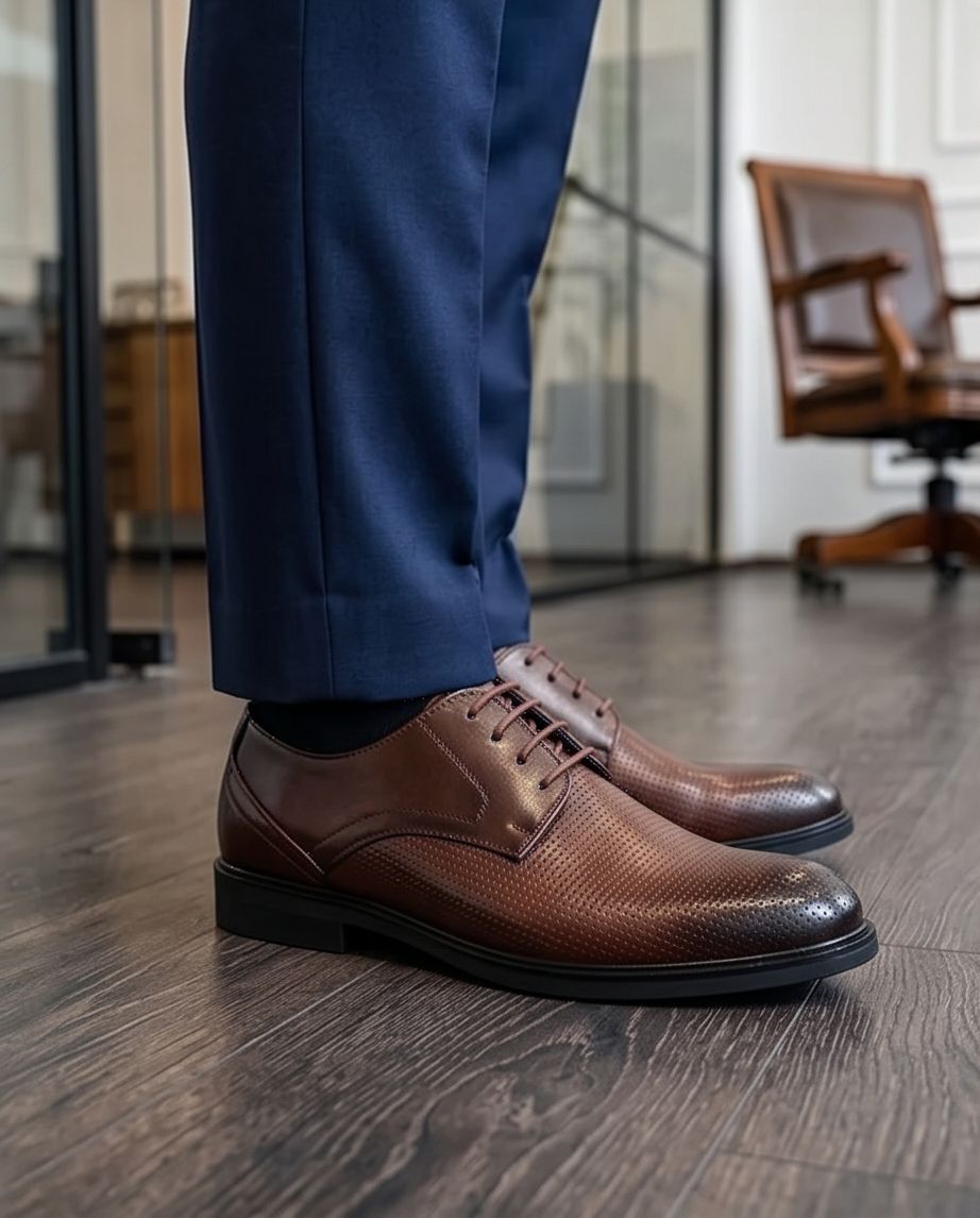 2H #JSL111-2 Brown Formal Shoes