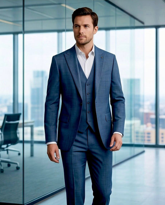 SALE! 2H #1491-08 Navy Casual Suit