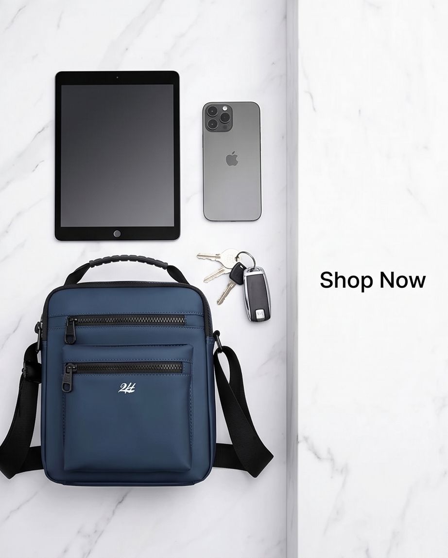 2H Blue Waterproof Shoulder Bag