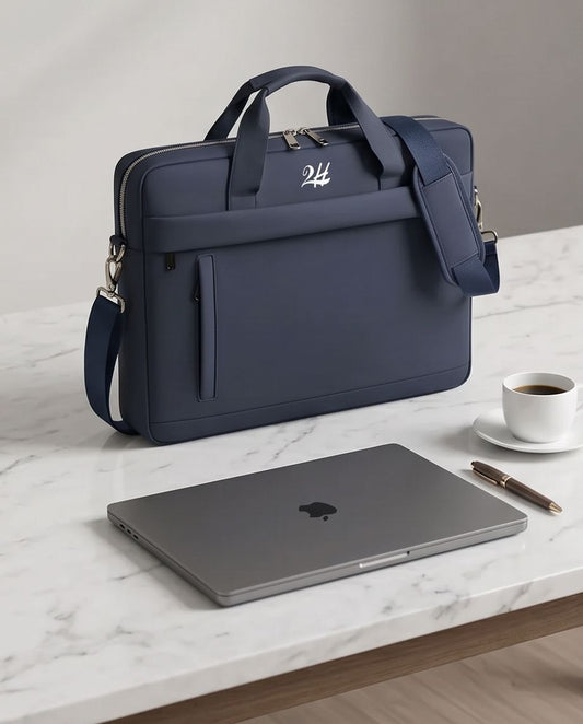 2H Navy Waterproof Laptop Bag