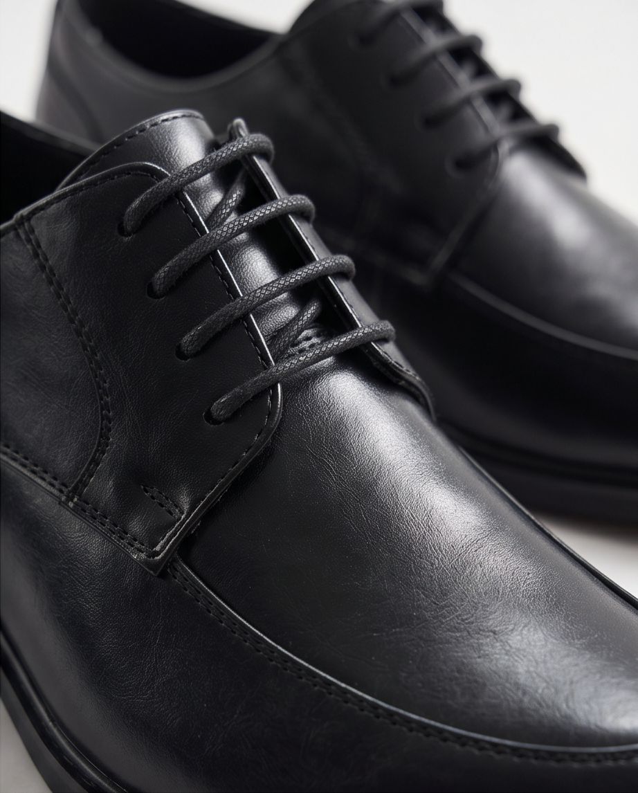 2H #JSL110-3 Black Formal Shoes