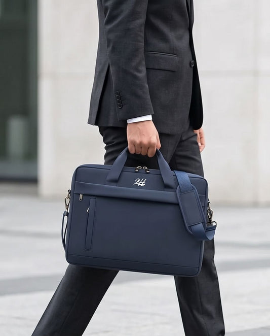 2H Navy Waterproof Laptop Bag