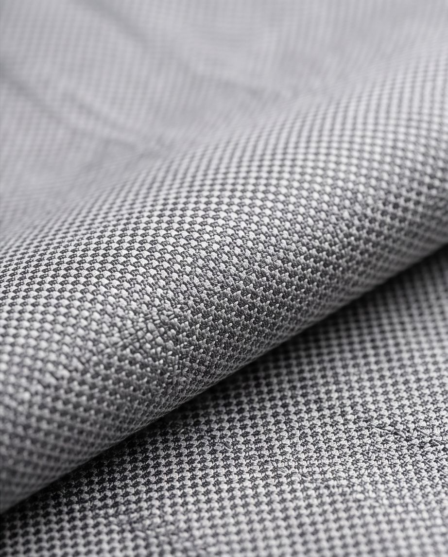 2H Light Gray Necktie With Foulard