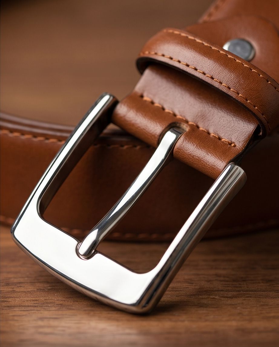 2H Havane Genuine Leather Formal Belt
