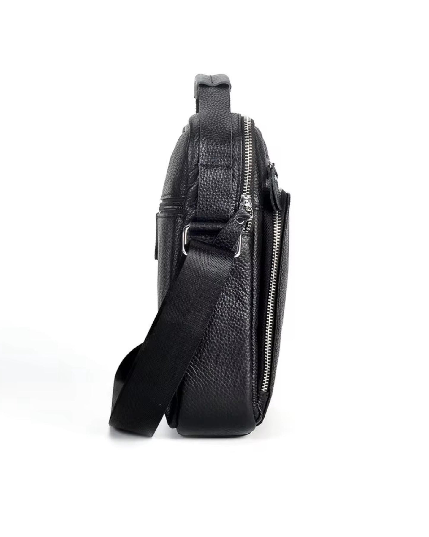 2H Genuine leather Black Shoulder messenger bag