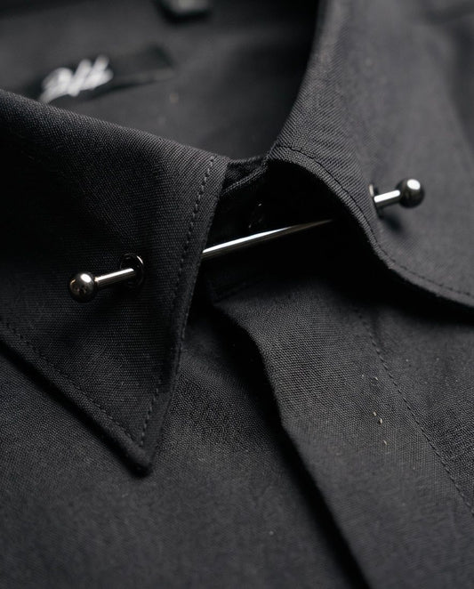 2H Black Classic Shirt With Pin