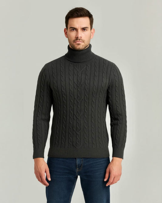 2H #303 High Neck Knitted Sweater