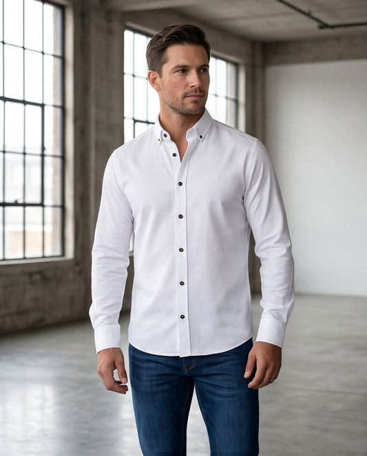 SALE! 2H White Cotton Shirt
