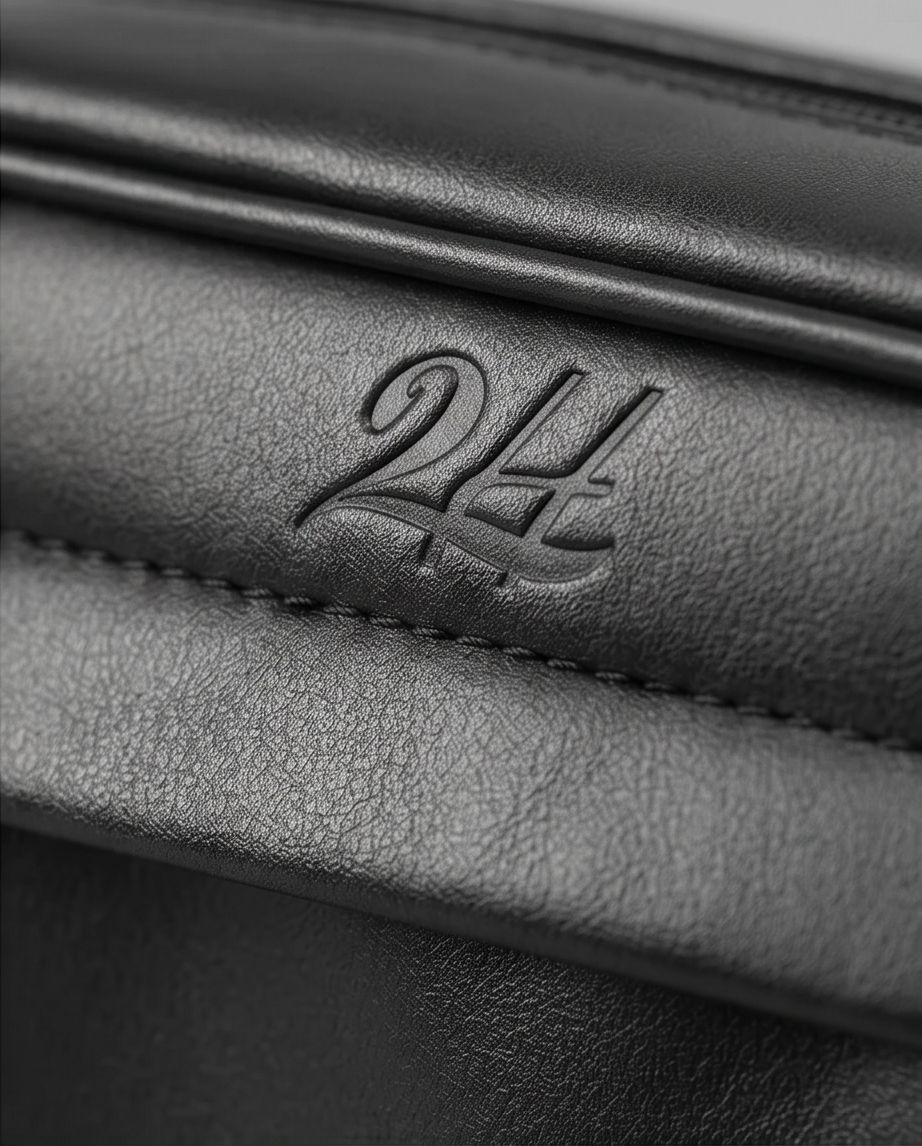 2H Black Plain Clutch Bag