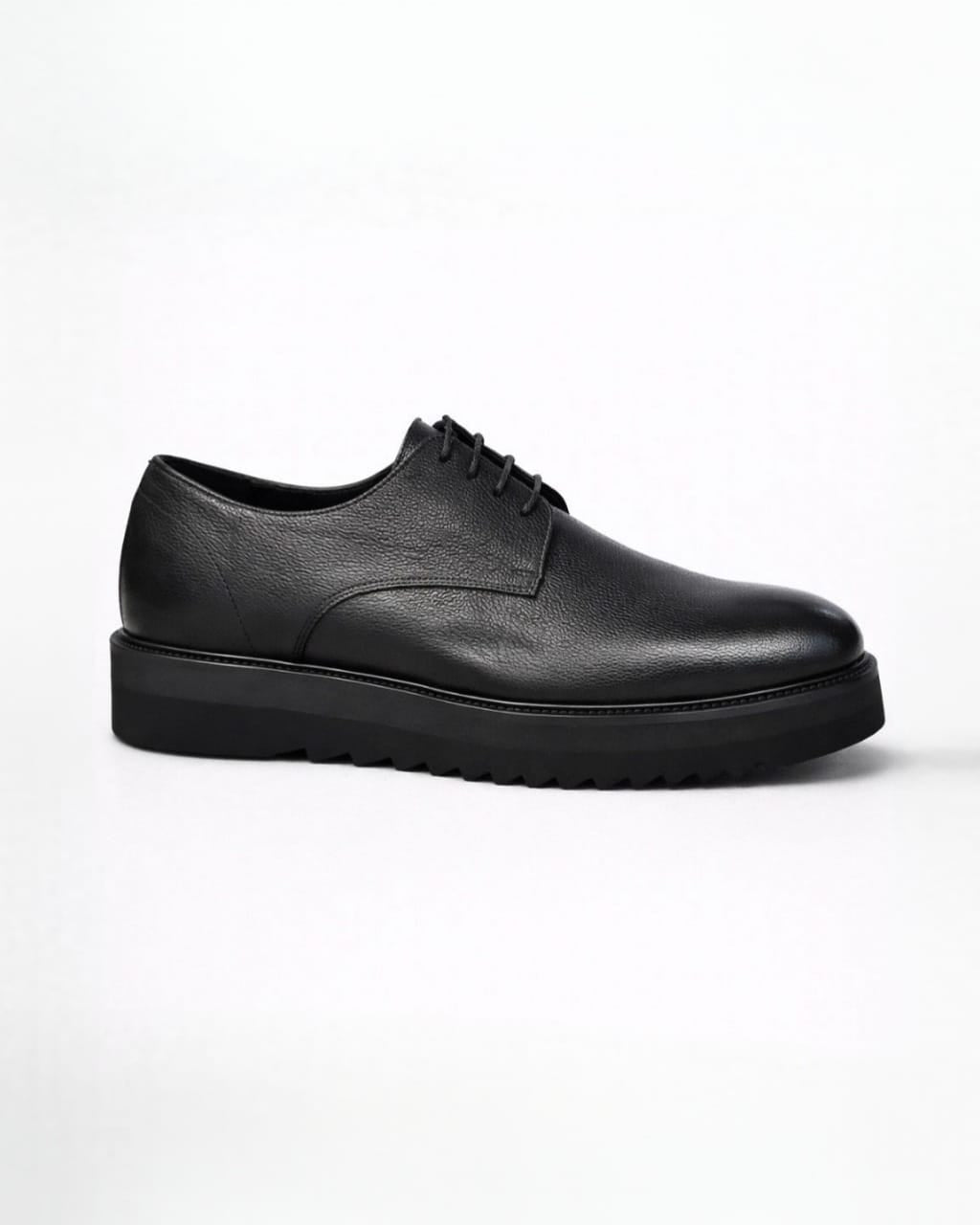 SALE! 2H #S8018-97 Genuine Leather Black Casual Shoes