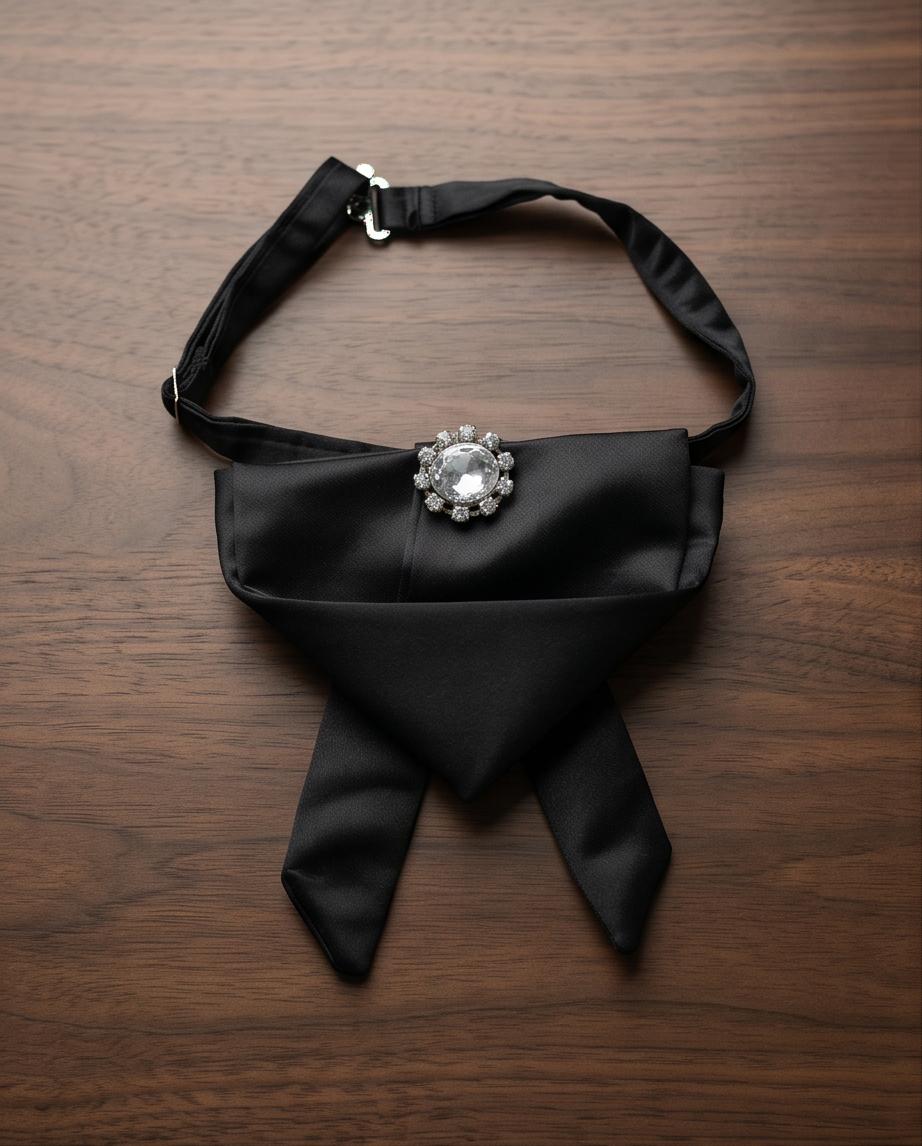 2H Black Bow Tie