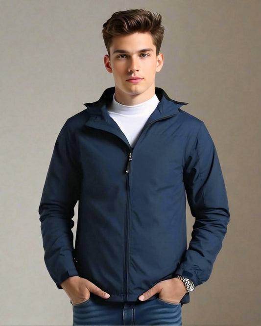 SALE! 2H Navy Hooded Lightweight Casual Jacket