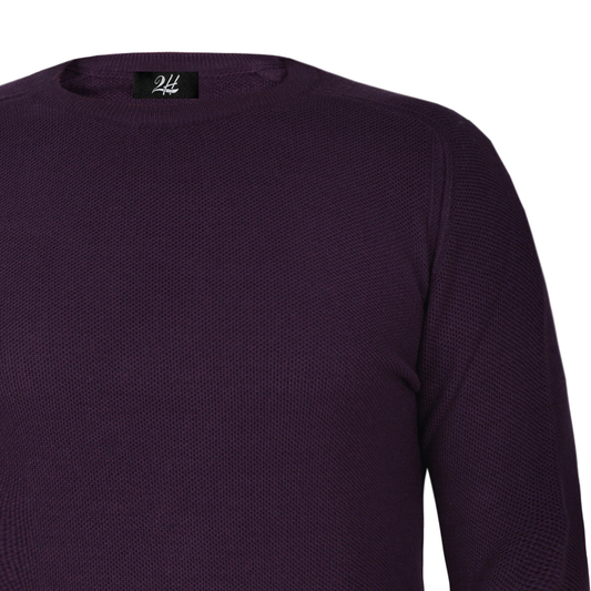 SALE! 2H Purpel Knitted Round Neck Sweater