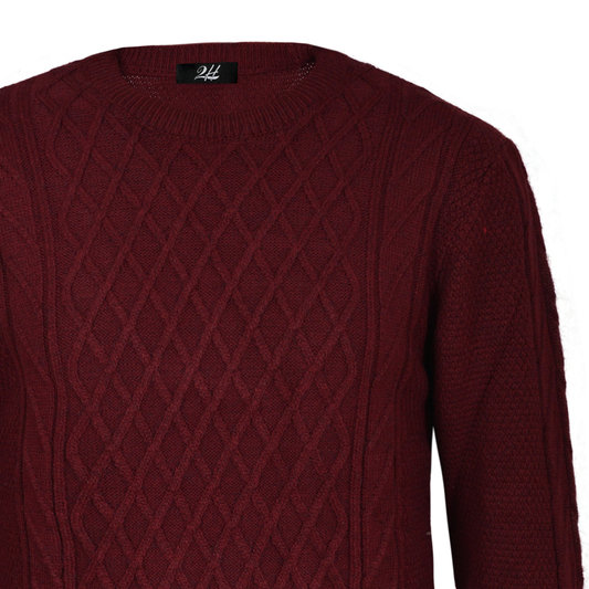 SALE! 2H Brick Red Wool Round Neck Sweater