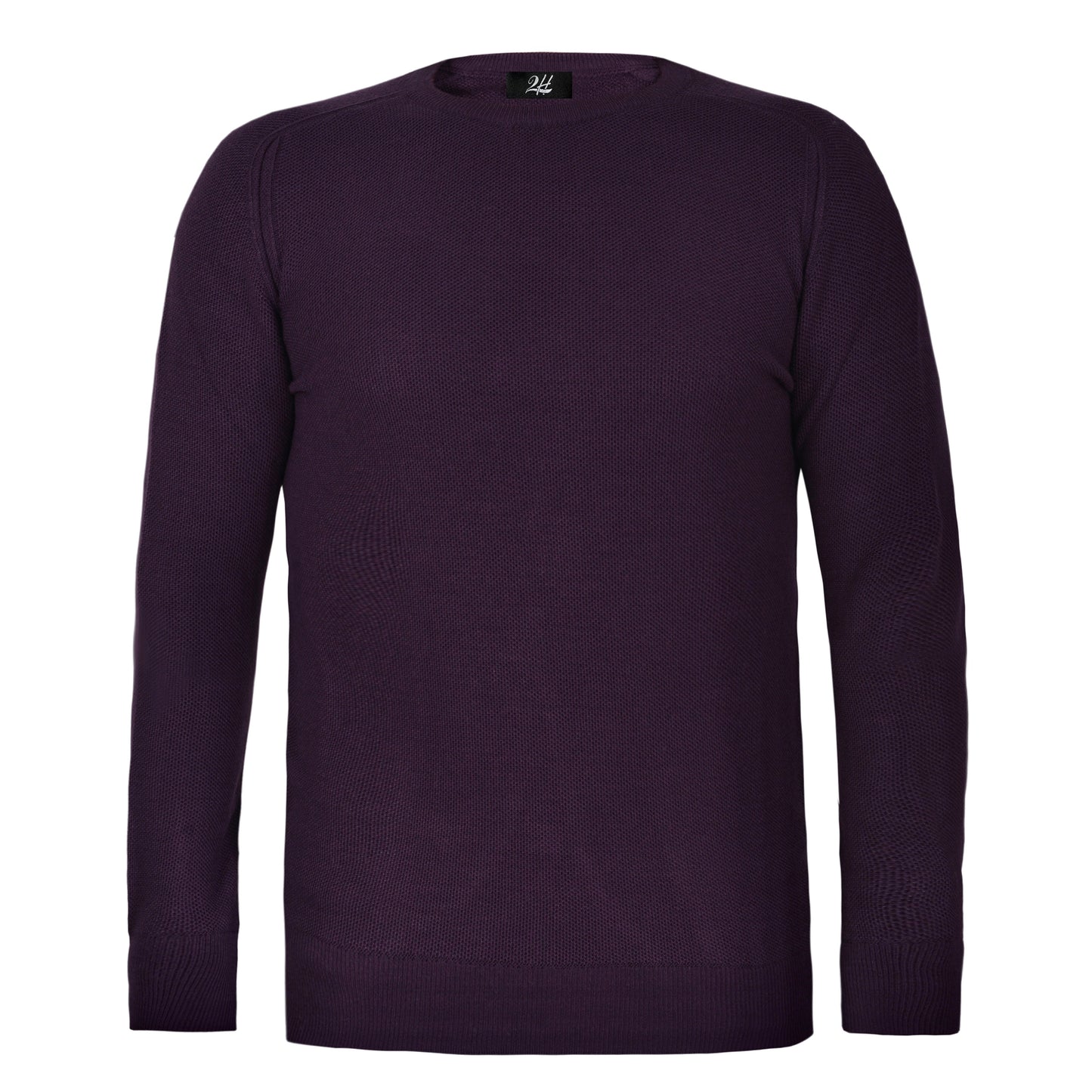 2H Purpel Knitted Round Neck Sweater