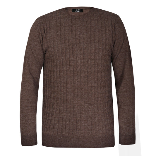 SALE! 2H Brown Small Squareds  Knitted Round Neck Sweater