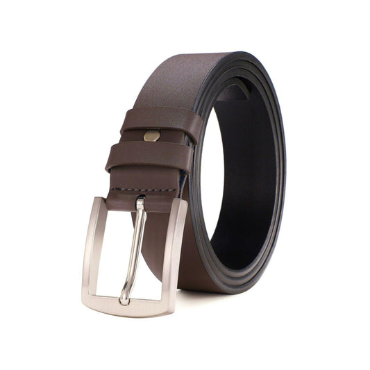2H Brown Genuine Leather Casual Belt