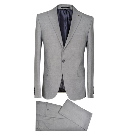 2H Gray Plaid Fabric Suit
