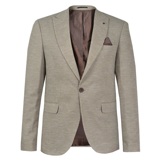 2H beigeTweed One Button Blazer