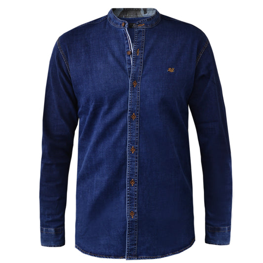 2H #1006 Denim Dark Color Casual Shirt