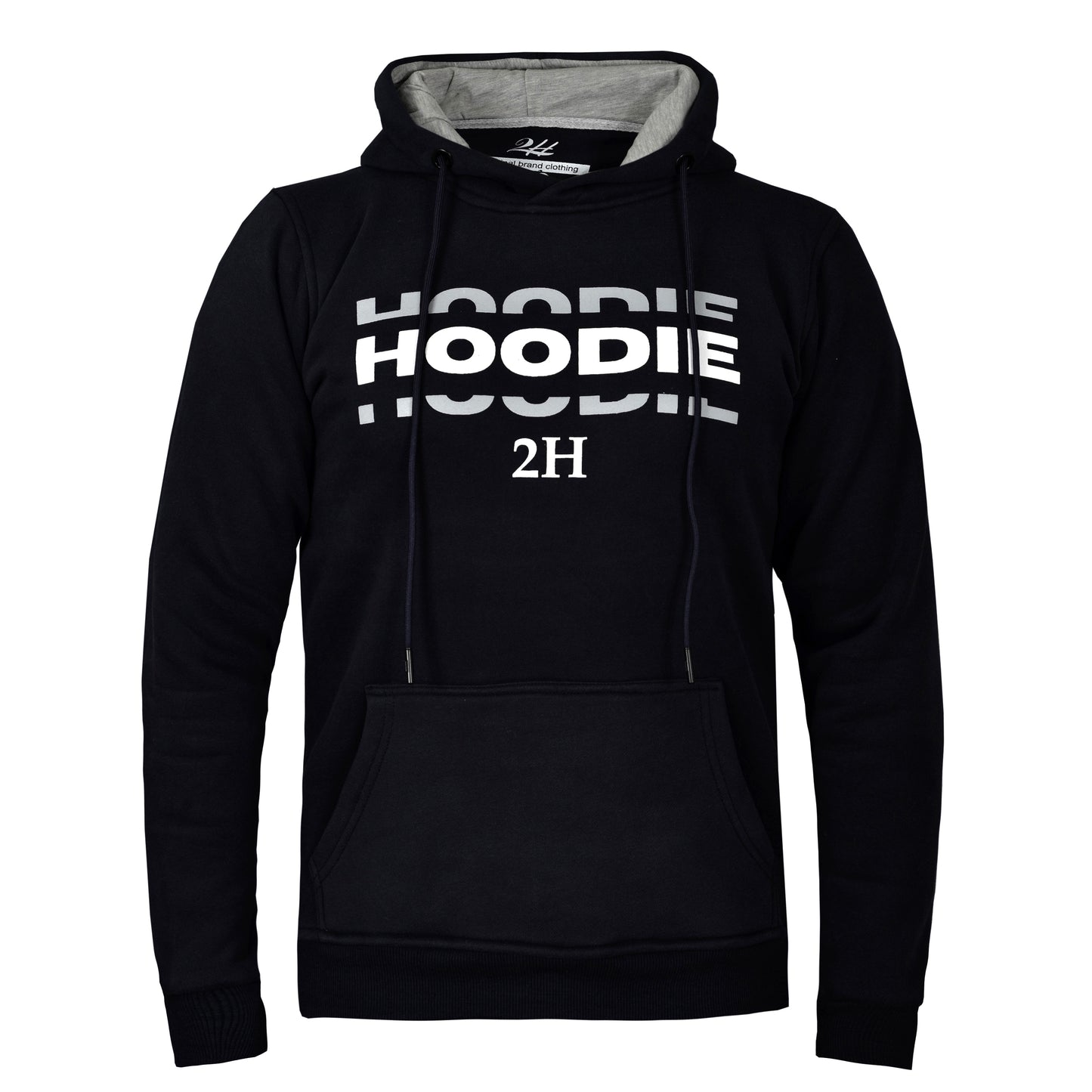 2H Black Men Sweater Printed Warm Hoodie